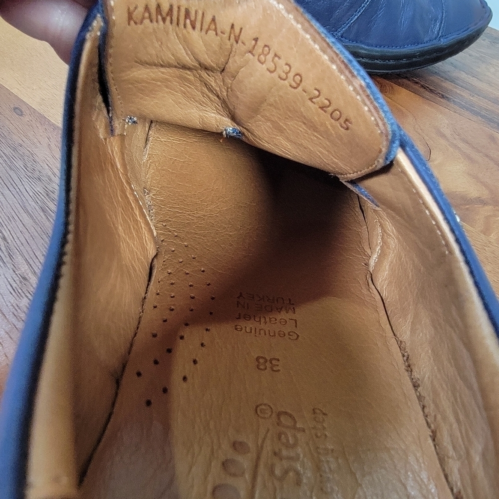 Spring Step Kaminia Blue Leather Shoes Loafers Flats Monk Strap Size 38 - Picture 16 of 17